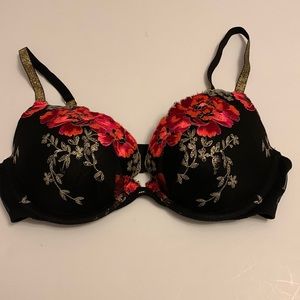 Victoria’s Secret Embroidered Plunge Padded Push up Bra